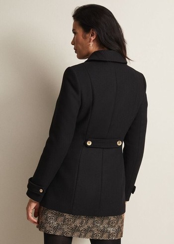 Phase Eight Aurelie Wool Smart Coats Black Australia | BZ2983765